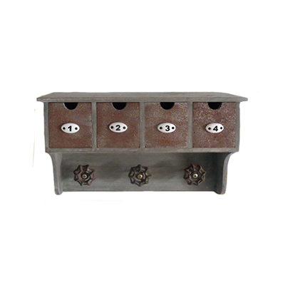 Tablette avec crochets Tablette avec crochets