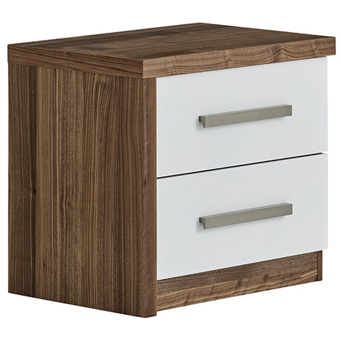 Table de nuit Industrie Villageois noyer et blanc