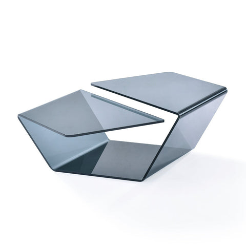 Table de centre en verre fumé