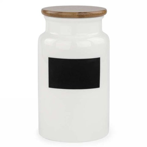 Grand bocal avec étiquette noire
