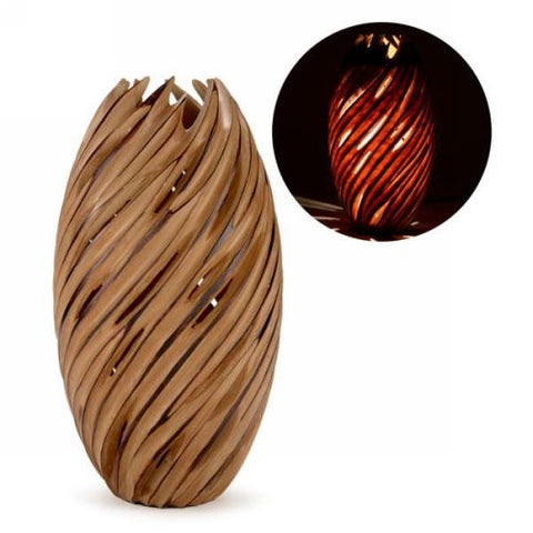 Lampe de table en bois naturel