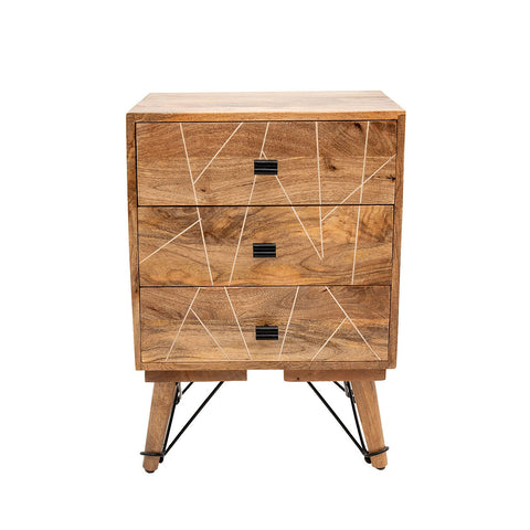 Table de bout Seattle à trois tiroirs