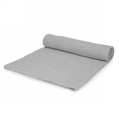 Jeté grise pâle en tricot Jeté grise pâle en tricot