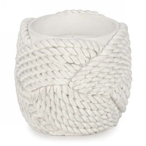 Chandelle blanche à motif tissé