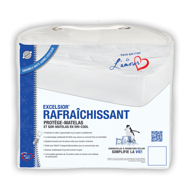 Couvre matelas rafraîchissant Excelsior® Couvre matelas rafraîchissant Excelsior®