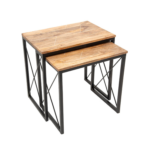 Table gigogne Seattle bois et métal