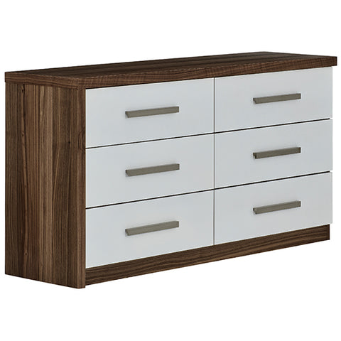 Bureau double Industrie Villageois Noyer et Blanc
