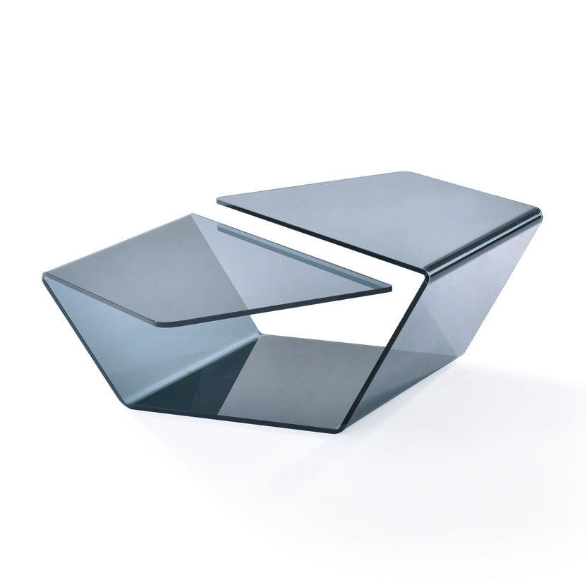 Table de centre en verre fumé