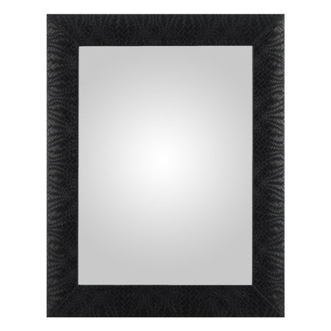 Miroir à motif tissé noir